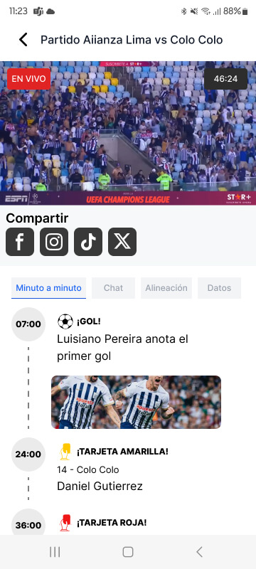 Contenido exclusivo y en vivo