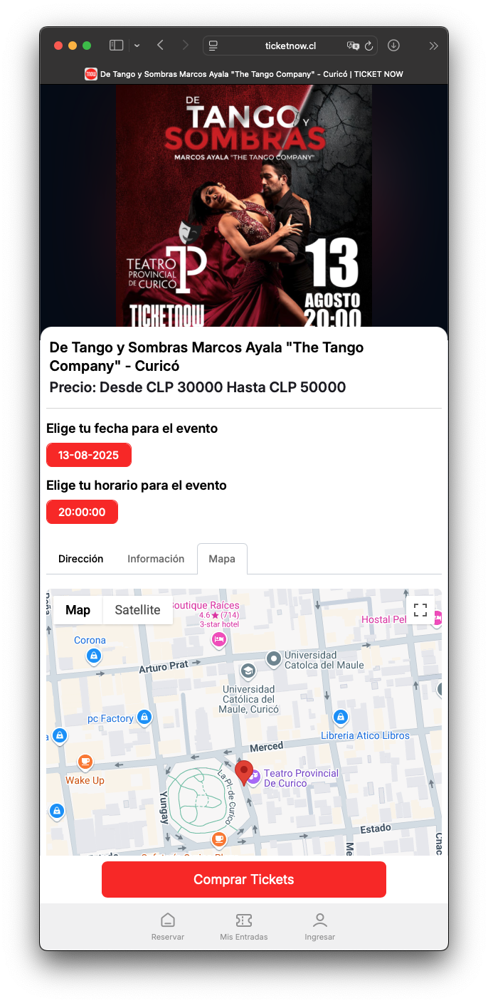 Reservas y ubicaciones preferenciales